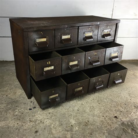 Vintage Metal Industrial Drawers 